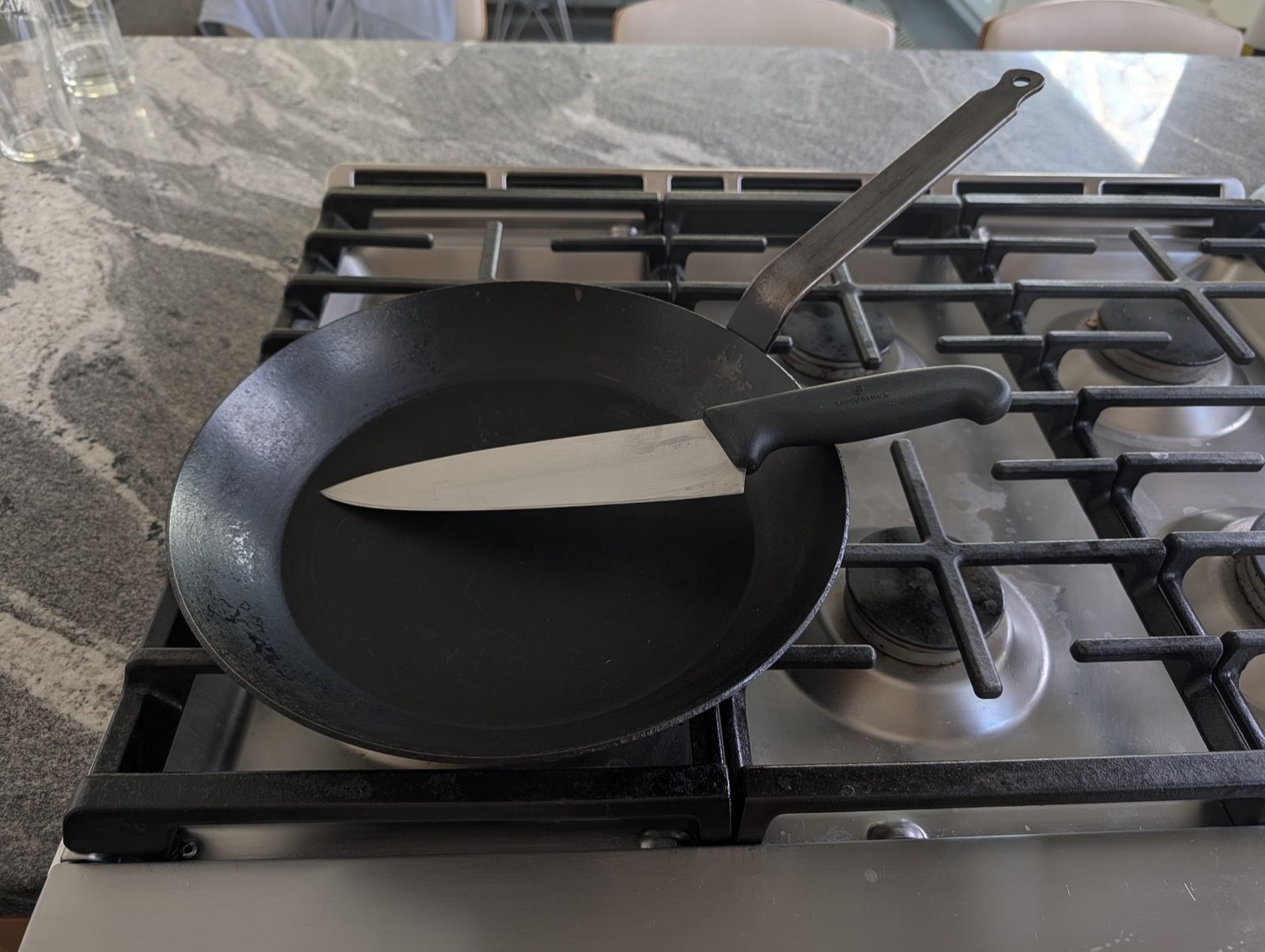 The pan and knife that started the journey